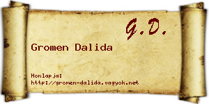 Gromen Dalida névjegykártya